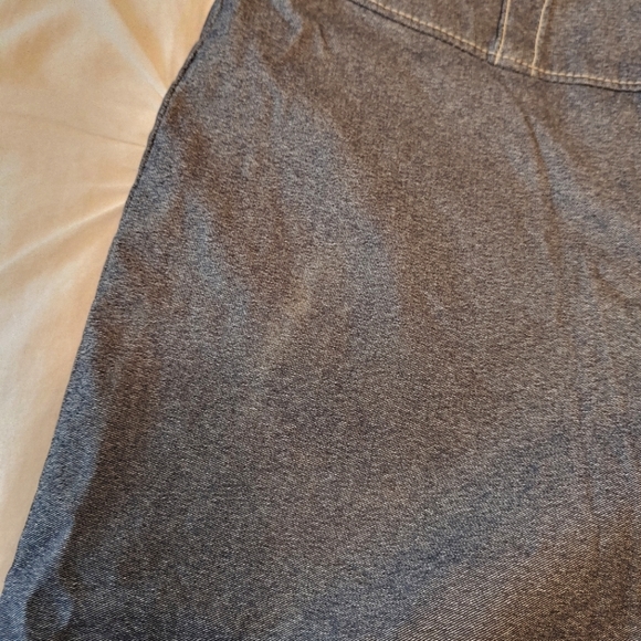 Donna Y2k shiny blue grey copped flared trouser pants. Size 8 - Picture 8 of 13